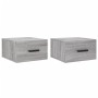 Wall-mounted bedside tables 2 units in Sonoma gray color 35x35x20 cm by vidaXL, Lockers and storage cabinets - Ref: Foro24-82...