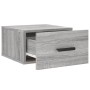 Wall-mounted bedside tables 2 units in Sonoma gray color 35x35x20 cm by vidaXL, Lockers and storage cabinets - Ref: Foro24-82...