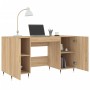 Sonoma oak engineered wood desk 140x50x75 cm by vidaXL, Desks - Ref: Foro24-829527, Price: 110,63 €, Discount: %