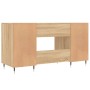 Escritorio madera de ingeniería roble Sonoma 140x50x75 cm de vidaXL, Escritorios - Ref: Foro24-829527, Precio: 110,63 €, Desc...