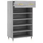 Sonoma gray engineered wood shoe rack 60x35x105 cm by vidaXL, Closets and storage - Ref: Foro24-829594, Price: 53,62 €, Disco...