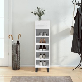 Glossy white plywood shoe cabinet 30x35x105 cm by vidaXL, Closets and storage - Ref: Foro24-829702, Price: 50,02 €, Discount: %