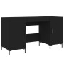 Black engineered wood desk 140x50x75 cm by vidaXL, Desks - Ref: Foro24-829549, Price: 141,53 €, Discount: %