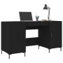 Black engineered wood desk 140x50x75 cm by vidaXL, Desks - Ref: Foro24-829549, Price: 141,53 €, Discount: %