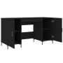 Black engineered wood desk 140x50x75 cm by vidaXL, Desks - Ref: Foro24-829549, Price: 141,53 €, Discount: %