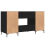 Black engineered wood desk 140x50x75 cm by vidaXL, Desks - Ref: Foro24-829549, Price: 141,53 €, Discount: %