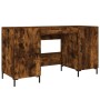 Escritorio madera de ingeniería roble ahumado 140x50x75 cm de vidaXL, Escritorios - Ref: Foro24-829553, Precio: 114,93 €, Des...