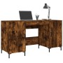 Escritorio madera de ingeniería roble ahumado 140x50x75 cm de vidaXL, Escritorios - Ref: Foro24-829553, Precio: 115,99 €, Des...