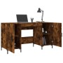 Engineered wood smoked oak desk 140x50x75 cm by vidaXL, Desks - Ref: Foro24-829553, Price: 114,93 €, Discount: %