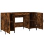 Engineered wood smoked oak desk 140x50x75 cm by vidaXL, Desks - Ref: Foro24-829553, Price: 114,93 €, Discount: %