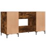 Engineered wood smoked oak desk 140x50x75 cm by vidaXL, Desks - Ref: Foro24-829553, Price: 114,93 €, Discount: %