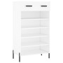 Engineered wood white shoerack 60x35x105 cm by vidaXL, Closets and storage - Ref: Foro24-829620, Price: 58,44 €, Discount: %