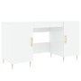 Glossy white plywood desk 140x50x75 cm by vidaXL, Desks - Ref: Foro24-829534, Price: 145,99 €, Discount: %