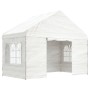 Gazebo with white polyethylene roof 4.08x2.23x3.22 m by vidaXL, Tents and gazebos - Ref: Foro24-362631, Price: 191,22 €, Disc...