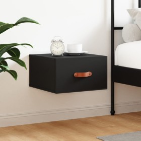 Black wall bedside table 35x35x20 cm by vidaXL, Lockers and storage cabinets - Ref: Foro24-829774, Price: 20,99 €, Discount: %