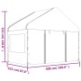 Gazebo with white polyethylene roof 4.08x2.23x3.22 m by vidaXL, Tents and gazebos - Ref: Foro24-362631, Price: 191,22 €, Disc...