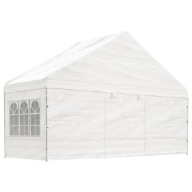 Gazebo with white polyethylene roof 5.88x2.23x3.75 m by vidaXL, Tents and gazebos - Ref: Foro24-362633, Price: 231,99 €, Disc...