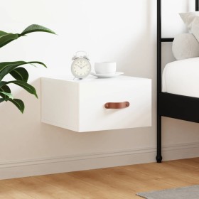 Glossy white wall bedside table 35x35x20 cm by vidaXL, Lockers and storage cabinets - Ref: Foro24-829776, Price: 34,04 €, Dis...