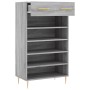 Sonoma gray engineered wood shoe rack 60x35x105 cm by vidaXL, Closets and storage - Ref: Foro24-829602, Price: 56,23 €, Disco...