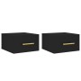 Wall bedside tables 2 pcs black 35x35x20 cm by vidaXL, Lockers and storage cabinets - Ref: Foro24-829791, Price: 57,44 €, Dis...