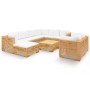 10-piece garden furniture set and solid teak wood cushions by vidaXL, Garden sets - Ref: Foro24-3100881, Price: 1,00 €, Disco...