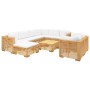 10-piece garden furniture set and solid teak wood cushions by vidaXL, Garden sets - Ref: Foro24-3100881, Price: 1,00 €, Disco...