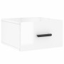 Glossy white wall bedside table 35x35x20 cm by vidaXL, Lockers and storage cabinets - Ref: Foro24-829840, Price: 24,99 €, Dis...