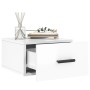 Glossy white wall bedside table 35x35x20 cm by vidaXL, Lockers and storage cabinets - Ref: Foro24-829840, Price: 24,99 €, Dis...