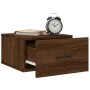 Brown oak wall bedside table 35x35x20 cm by vidaXL, Lockers and storage cabinets - Ref: Foro24-829866, Price: 28,99 €, Discou...