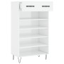 Glossy white plywood shoe cabinet 60x35x105 cm by vidaXL, Closets and storage - Ref: Foro24-829606, Price: 54,97 €, Discount: %