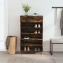 Smoked oak engineered wood shoe rack 60x35x105 cm by vidaXL, Closets and storage - Ref: Foro24-829609, Price: 70,17 €, Discou...