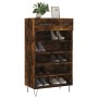 Smoked oak engineered wood shoe rack 60x35x105 cm by vidaXL, Closets and storage - Ref: Foro24-829609, Price: 70,17 €, Discou...