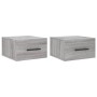 Wall bedside tables 2 pcs Sonoma gray color 35x35x20 cm by vidaXL, Lockers and storage cabinets - Ref: Foro24-829881, Price: ...