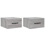 Wall bedside tables 2 pcs Sonoma gray color 35x35x20 cm by vidaXL, Lockers and storage cabinets - Ref: Foro24-829817, Price: ...