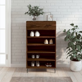 Brown oak engineered wood shoe rack 60x35x105 cm by vidaXL, Closets and storage - Ref: Foro24-829635, Price: 57,17 €, Discoun...