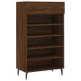 Brown oak engineered wood shoe rack 60x35x105 cm by vidaXL, Closets and storage - Ref: Foro24-829635, Price: 57,17 €, Discoun...