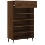 Brown oak engineered wood shoe rack 60x35x105 cm by vidaXL, Closets and storage - Ref: Foro24-829635, Price: 57,17 €, Discoun...