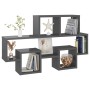 Glossy gray plywood car-shaped wall shelf 82x15x51 cm by vidaXL, Shelves and shelves - Ref: Foro24-807258, Price: 29,56 €, Di...