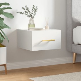 Glossy white wall bedside table 35x35x20 cm by vidaXL, Lockers and storage cabinets - Ref: Foro24-829792, Price: 29,99 €, Dis...