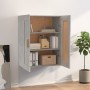 Armario pared madera ingeniería gris hormigón 69,5x32,5x90 cm de vidaXL, Estantes y estanterías - Ref: Foro24-812298, Precio:...