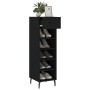 Black engineered wood shoe rack 30x35x105 cm by vidaXL, Closets and storage - Ref: Foro24-829693, Price: 45,54 €, Discount: %