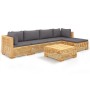 6-piece garden furniture set and solid teak wood cushions by vidaXL, Garden sets - Ref: Foro24-3100898, Price: 1,00 €, Discou...