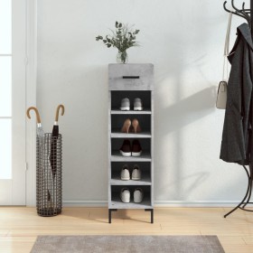 Concrete gray engineered wood shoe rack 30x35x105 cm by vidaXL, Closets and storage - Ref: Foro24-829680, Price: 68,70 €, Dis...