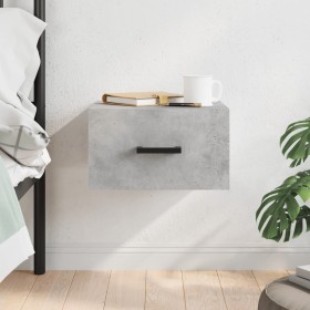 Wall-mounted bedside table in concrete gray color, 35x35x20 cm. by vidaXL, Lockers and storage cabinets - Ref: Foro24-829828,...