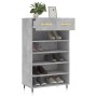 Zapatero madera de ingeniería gris hormigón 60x35x105 cm de vidaXL, Armarios y almacenamiento - Ref: Foro24-829592, Precio: 5...