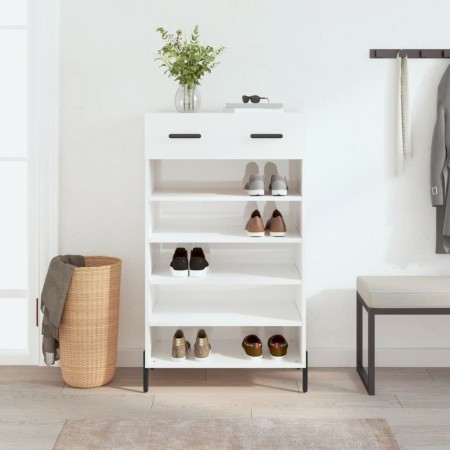 Shoe cabinet made of white glossy plywood, 60x35x105 cm by vidaXL, Closets and storage - Ref: Foro24-829622, Price: 69,88 €, ...