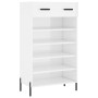 Mueble zapatero madera contrachapada blanco brillo 60x35x105 cm de vidaXL, Armarios y almacenamiento - Ref: Foro24-829622, Pr...