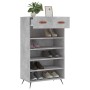 Concrete gray engineered wood shoe rack 60x35x105 cm by vidaXL, Closets and storage - Ref: Foro24-829584, Price: 54,21 €, Dis...