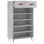 Concrete gray engineered wood shoe rack 60x35x105 cm by vidaXL, Closets and storage - Ref: Foro24-829584, Price: 54,21 €, Dis...