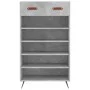 Concrete gray engineered wood shoe rack 60x35x105 cm by vidaXL, Closets and storage - Ref: Foro24-829584, Price: 55,68 €, Dis...